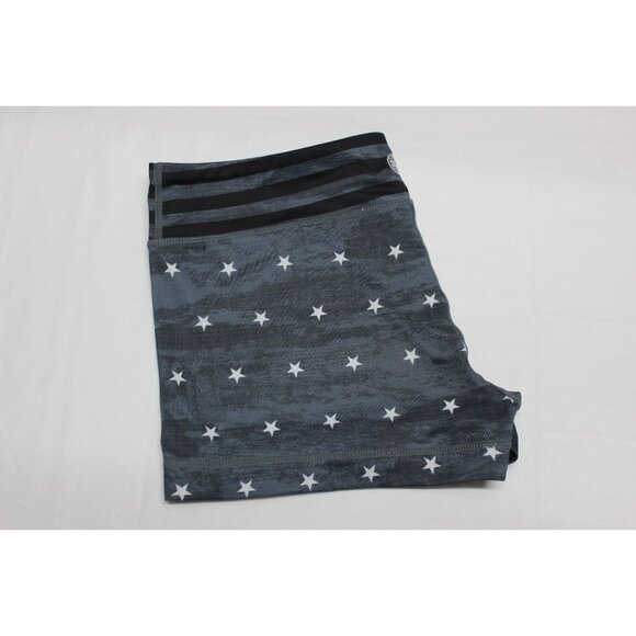 IAB Mfg women's 3 in no-ride patriotic stars athletic gym workout shorts - Picture 4 of 10